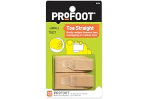 PROFOOT Toe Straight Hammertoe Wrap, Toe Straightener to Realign Overlapping or Crooked Toes, Hammer Toe Corrector for Women & Men, Non-Bulky, One Size Fits All, 1 Pair