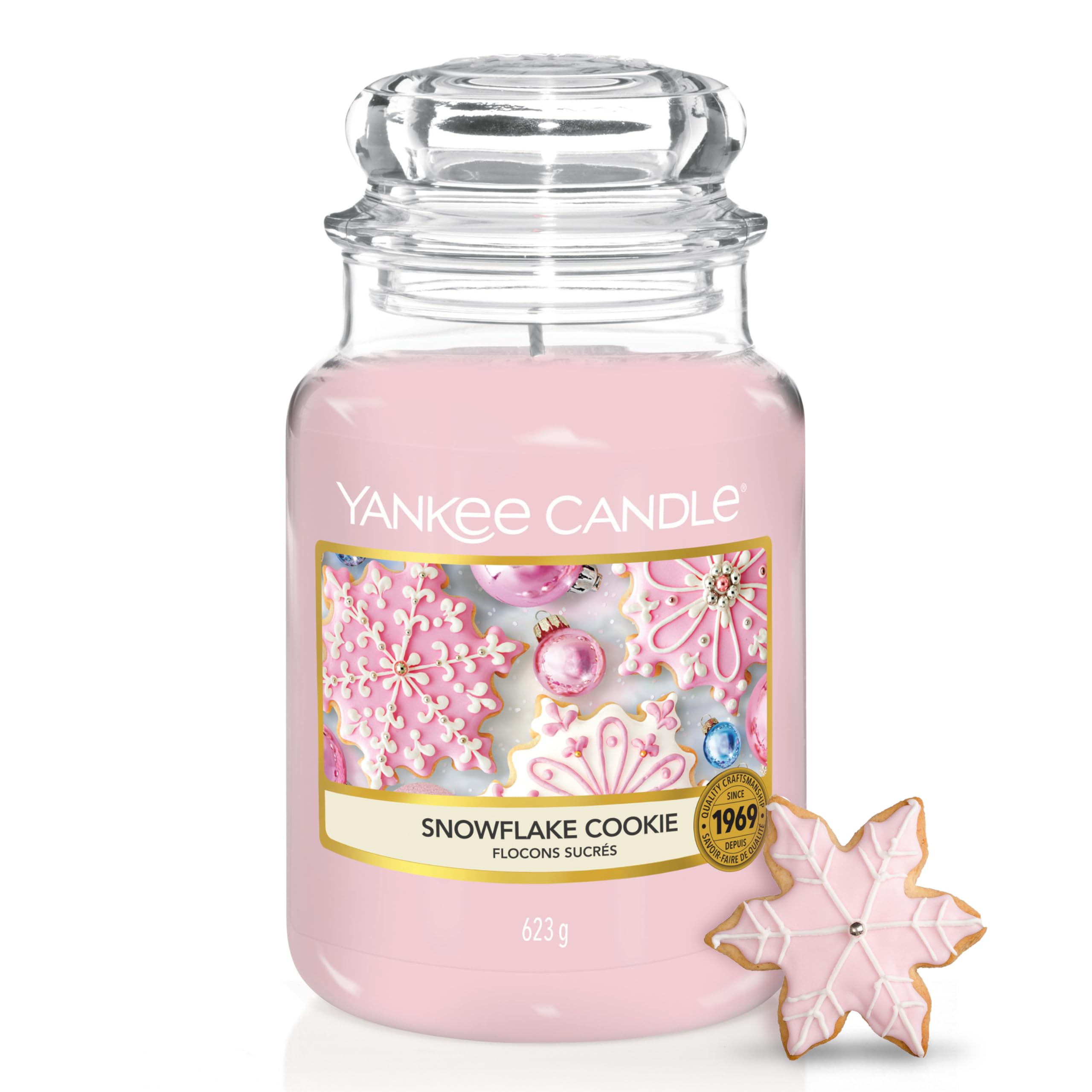 Yankee Candle Scented Candle | Snowflake Cookie Large Jar Candle | Long Burning Candles: up to 150 Hours | Perfect Gifts for Women