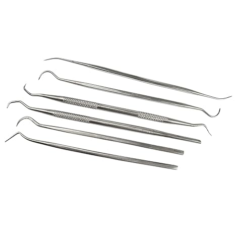 Alle aus Edelstahl Werkzeug zahnmedizin Zahnarzt zähnen Hygiene Reinigung Kit 6PC Picks TE621
