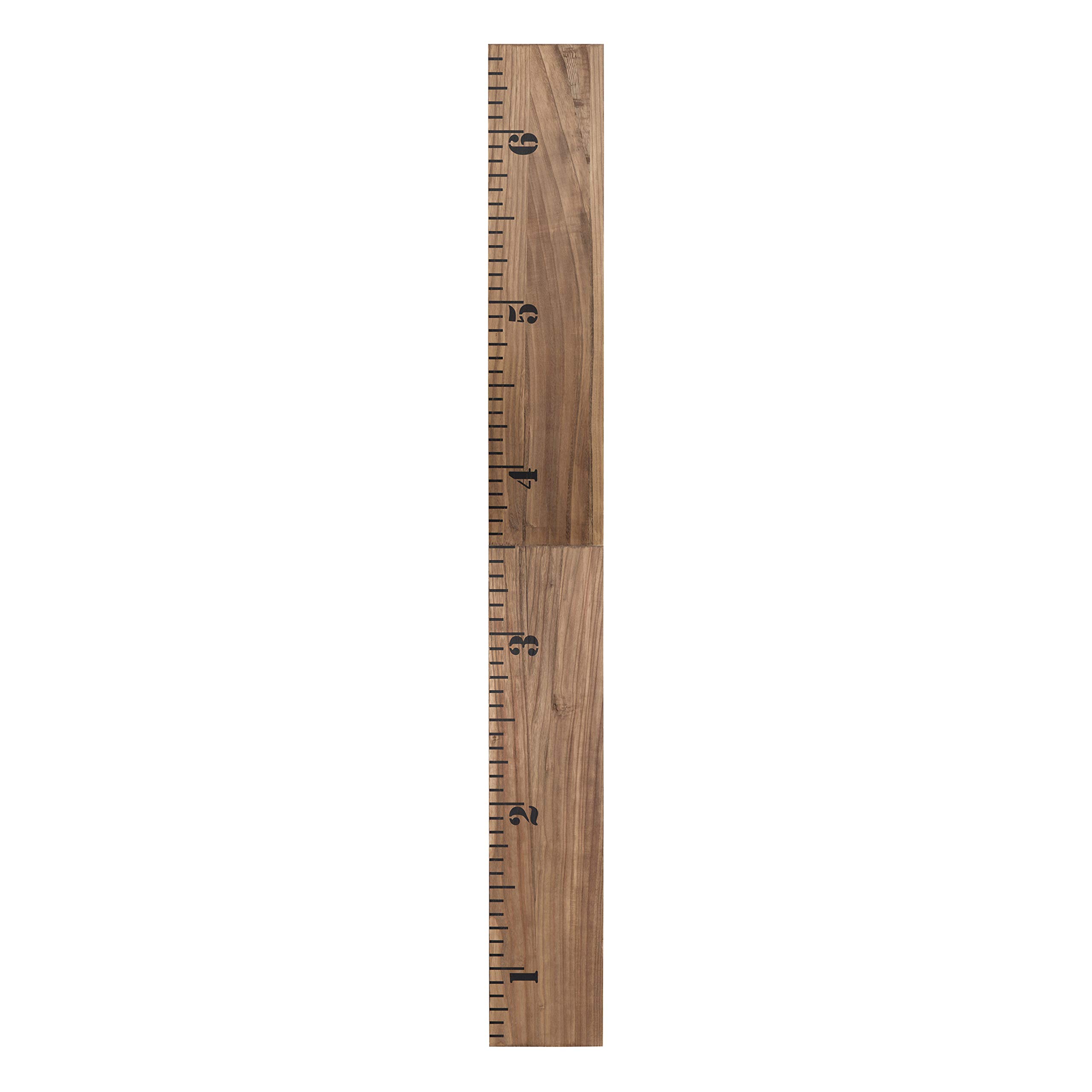 Standing Wall Ruler Mua Kate and Laurel Growth Chart 6.5' Wood Wall Ruler, Rustic Brown ...