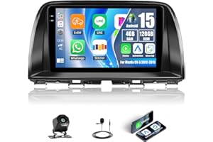 [4G+128G] Android 15 Car Radio for Mazda CX-5 2012-2015 with Wireless CarPlay Android Auto,9 inch Touchscreen Mazda CX-5 Car 
