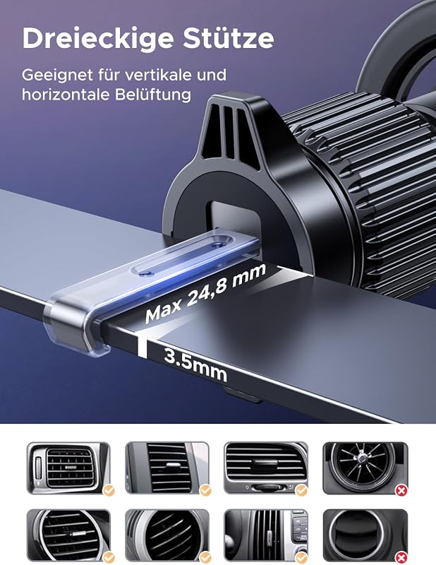 Handyhalterung Auto für MagSafe [2 in 1] mit 20*N52 Starker Magnet