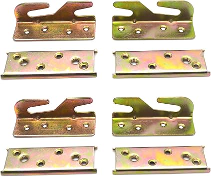 Amazon Com Farboat 4sets Bed Hinges Bed Rail Brackets 3 4 Double Hooks Heavy Duty Iron Replacement Part For Bed Frames Headboard Footboard With Screws Bolts 87mm 3 4inch Home Improvement