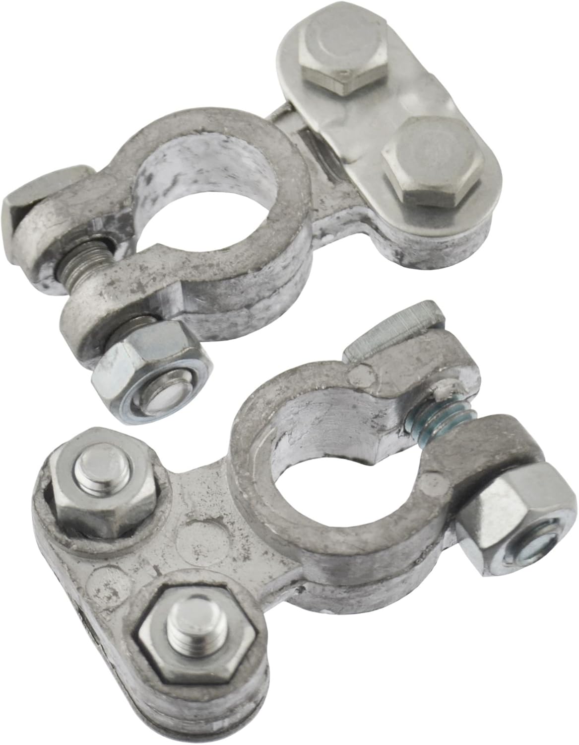 Car Battery Terminal Clamps Grips Bolts Positive & Negative 1 PAIR 12V