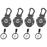 MNGARISTA 4-Pack Retractable Keychain, Heavy Duty