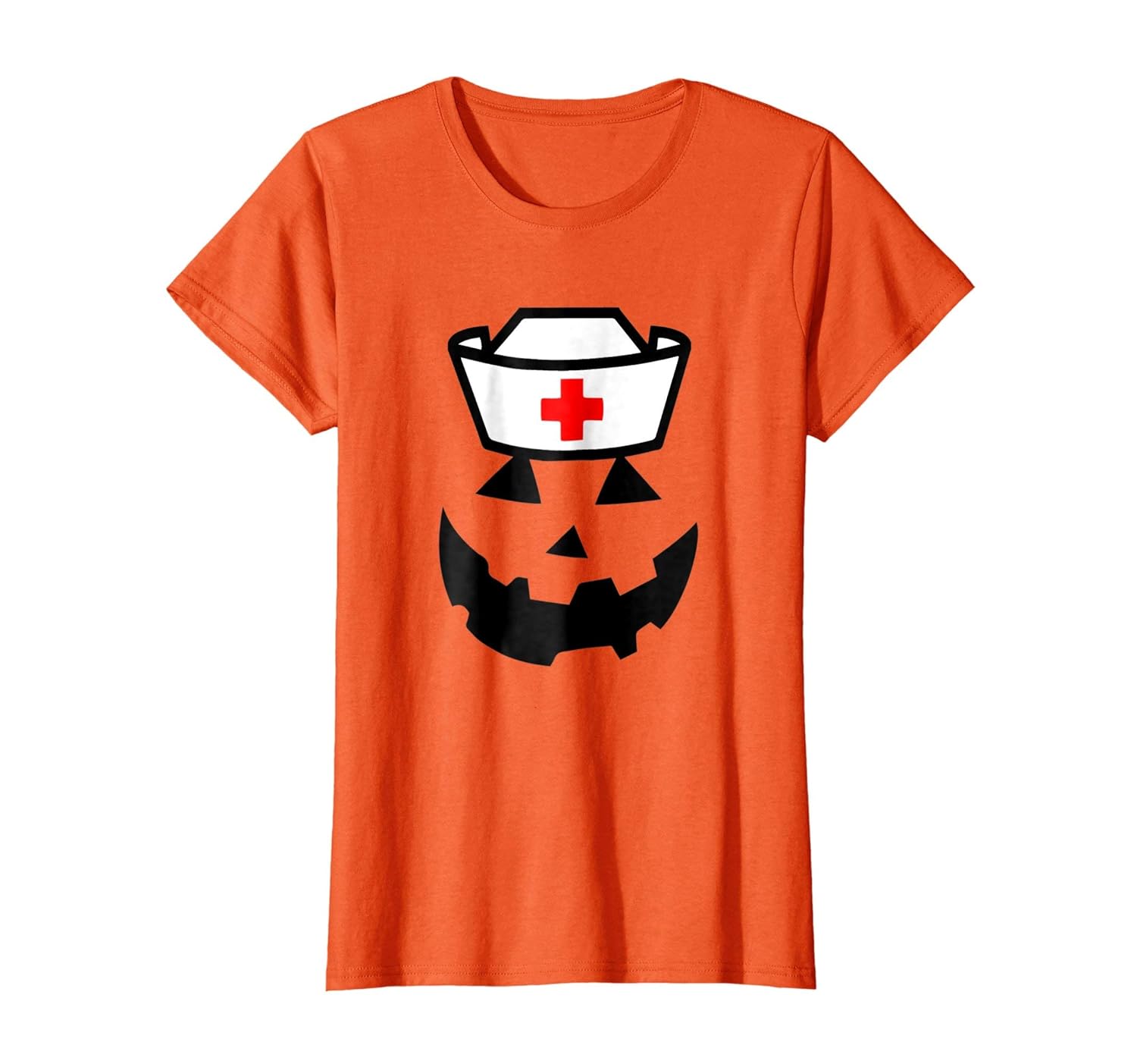 Womens Nurse Pumpkin funny women's Halloween Saying shirt-Rose