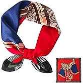 WaJuemy Silk Feeling Hair Scarf Bandanas for Women 27.5" Square Lightweight Satin Head Scarves Neck Sleeping Headscarf Wrap