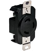 Marinco 305CRRB Marine Electrical Receptacle (30-Amp, 125-Volt, Female, Black)