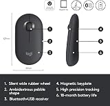 Logitech Pebble Wireless Mouse Bluetooth 2.4 GHz Silent Slim Graphite Black view 7