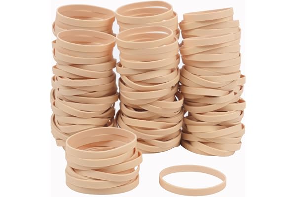 Rubber Bands 110Pcs Beige Strong Elastic Size #64 For Office Supplies | For School Home Office File Folder