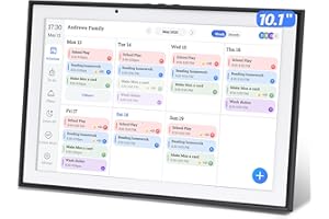 10.1 inch Wall Planner Digital Calendar & Chore Chart, Smart Touchscreen Interactive Display, Meal Planning, Achievement Rewa