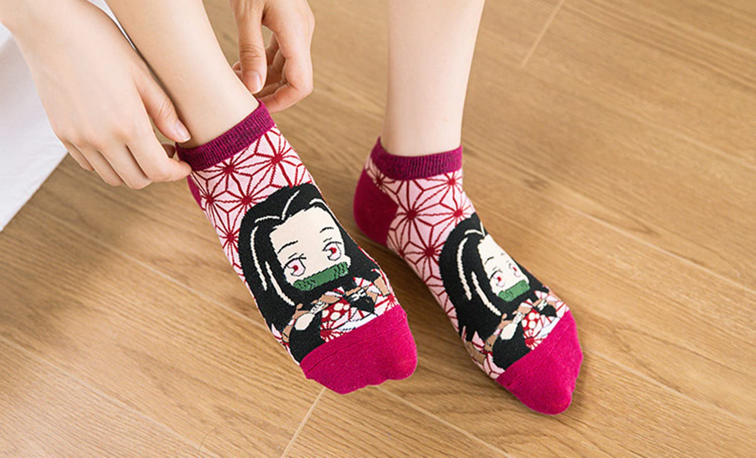 Groydbna Adult Kids Socks 5 Pairs Anime Cosplay Casual Cotton Anklet Socks