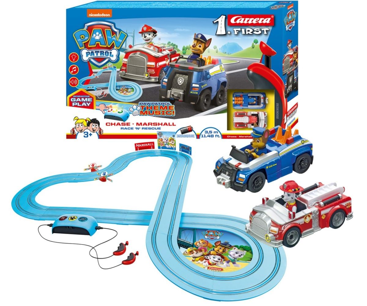 Carrera 20063032 FIRST PAW Patrol Race 'N' Rescue Slot Car Race Track Set