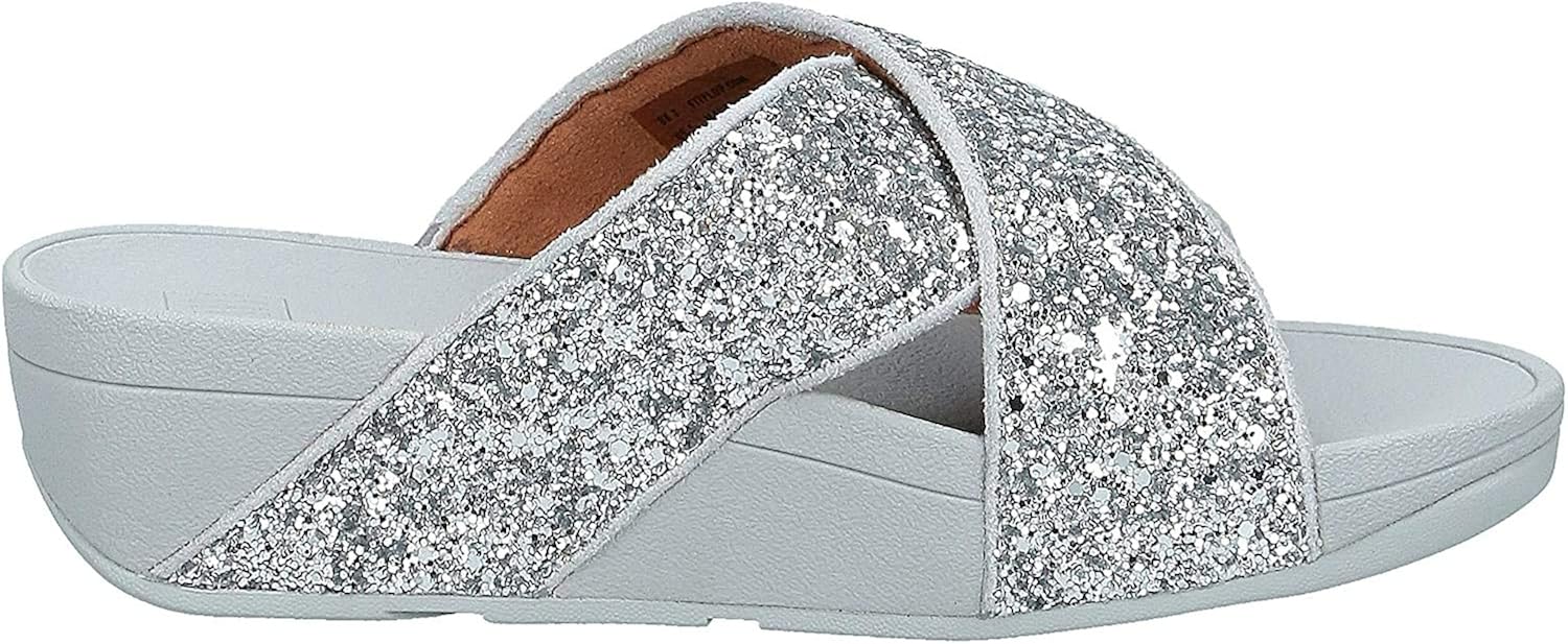 Fitflop Women's Lulu Glitter Slides Open Toe Sandals Amazon.co.uk