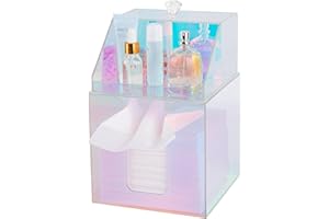 Disposable Facial Towels Storage Compatible with Clean Skin Club Clean Towel XL Double Layer Acrylic Box Cotton Pads Containe