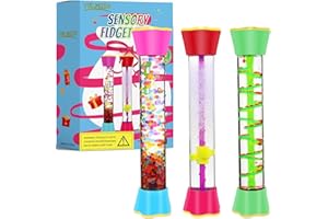 Cucue Sensory Fidget Tubes - Calm down Toys for Kids - Sensory Tubes for Calm Down Corner Supplies,Occupational Therapy - Promotes Calmness & Independent Play - Securely Sealed, No Leaks