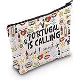 TSOTMO Portuguese Gift Portugal Trip Cosmetic Bag for Traveler Vacation Toiletry Bag Patriotic Gift (Portugal)