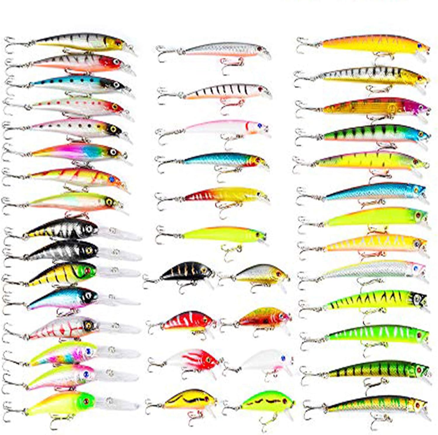 CHAWHO Fishing Lures Set 43 Pcs Fishing Lure Set