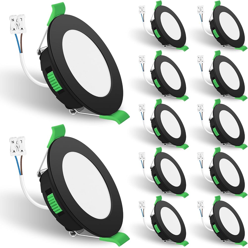 ALUSSO 4W LED Recessed Downlight 3000K-6500K Dimmable IP44 12 Pack