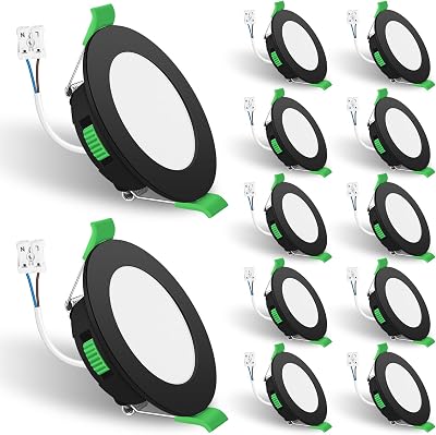 ALUSSO 4W LED Recessed Downlight 3000K-6500K Dimmable IP44 12 Pack