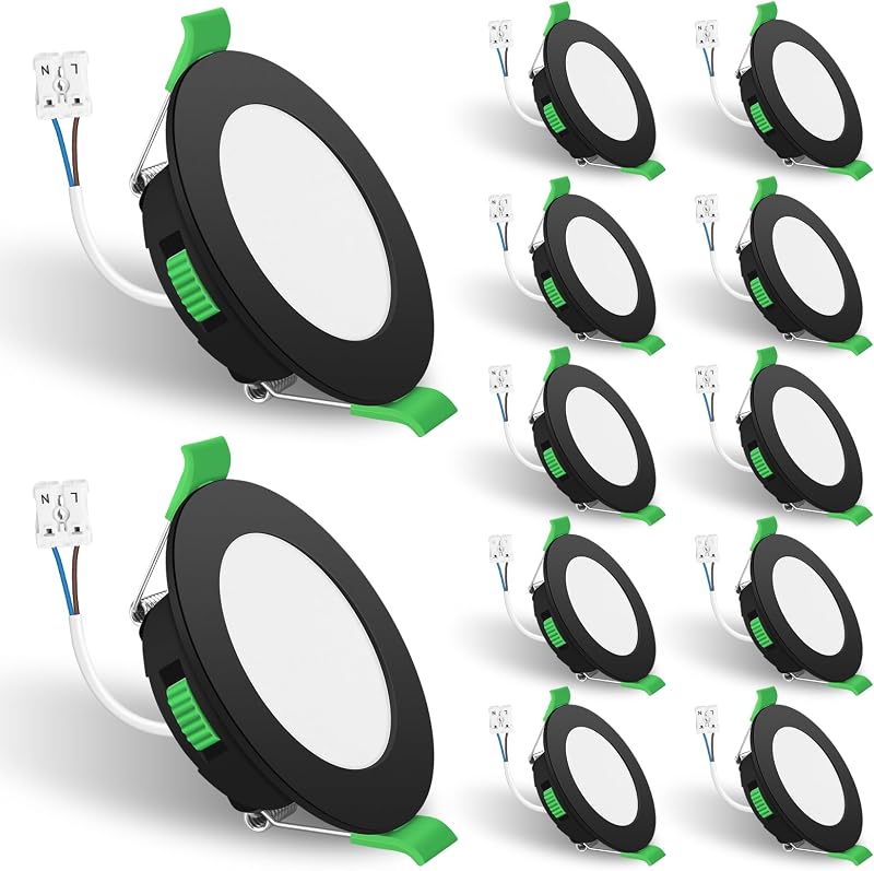 ALUSSO 4W LED Recessed Downlight 3000K-6500K Dimmable IP44 12 Pack