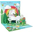 3D Pop Up greeting card - UNICORN - Happy Birthday