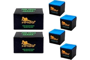 HMQQ Nano Technology Pool Cue Chalk – Professional Billiard Chalk for Tournaments, High Performance, Low Deflection, Durable, Reduces Miscues(2/6/12 Pack,Each Pack Containing 2 Cubes)
