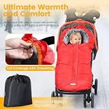 Orzbow Footmuff for Pushchair Universal Large 38.18 x 17.32 Red view 2