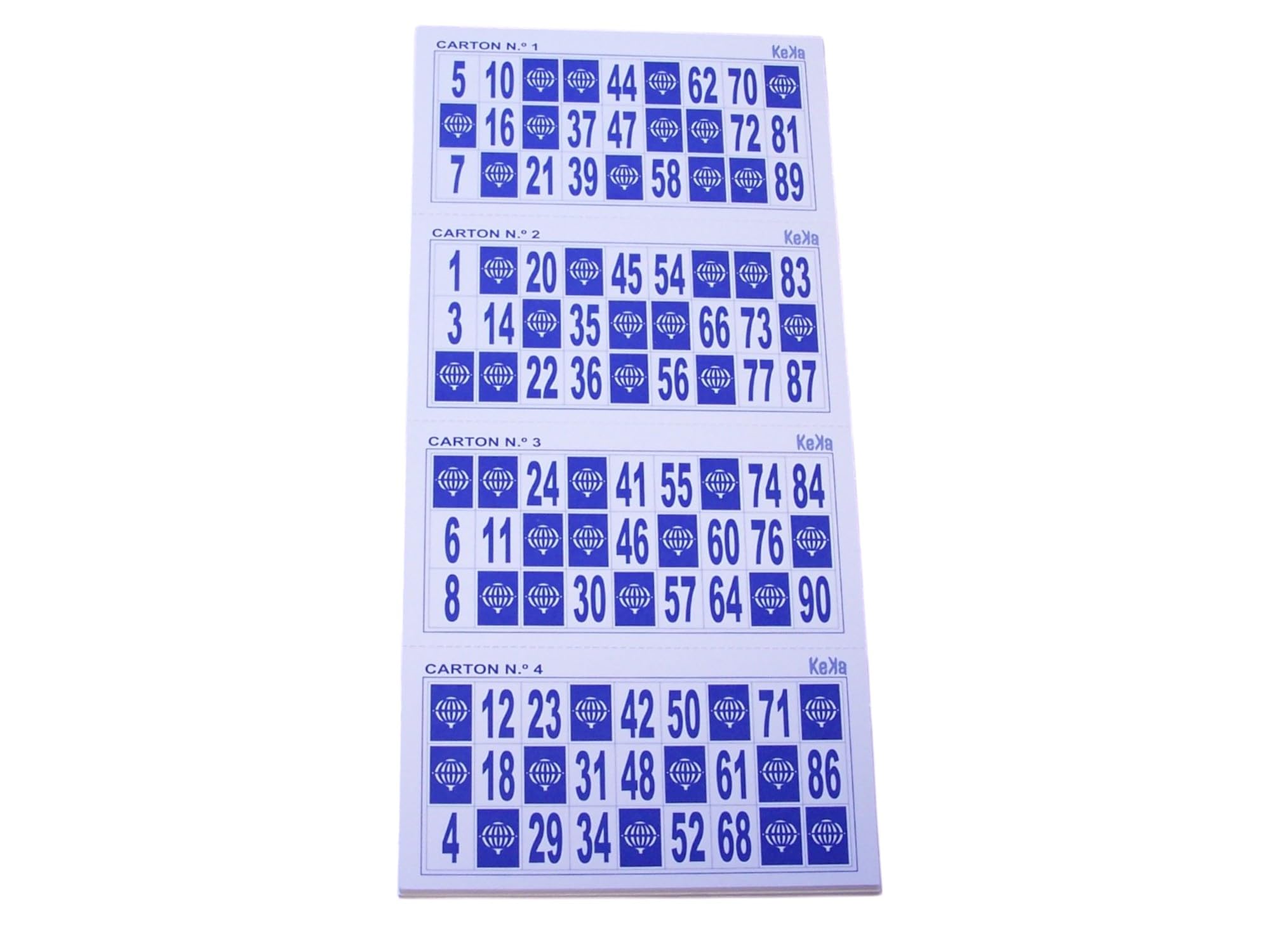KEKA 48 Extra Large Bingo Cards with Large Numbers and Thick 240gsm Card