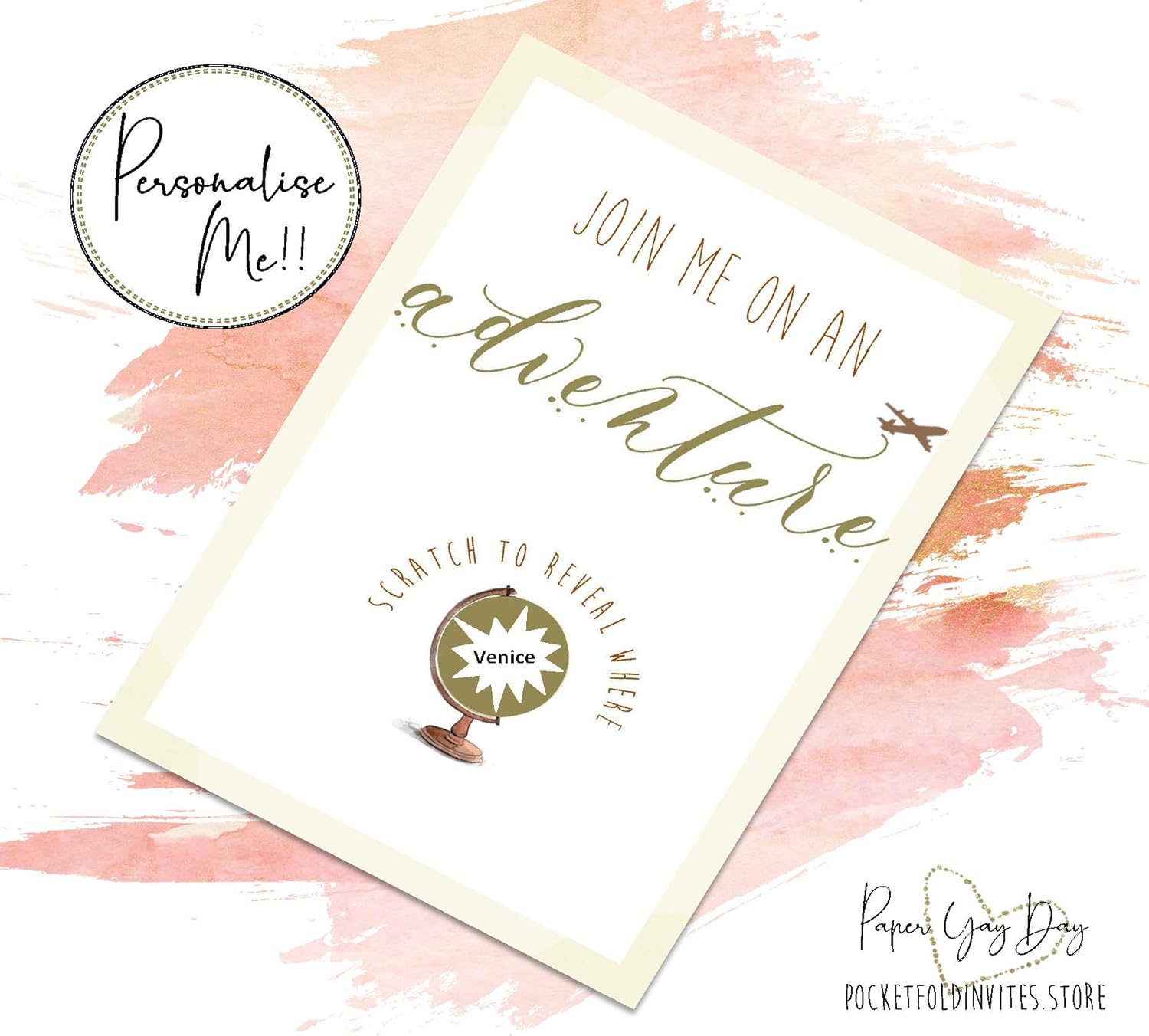 Cartes De Voeux Papeterie Scratch Carte Surprise Vacances Personnalise Raye Barcelone Voyage Fetes Occasions Speciales