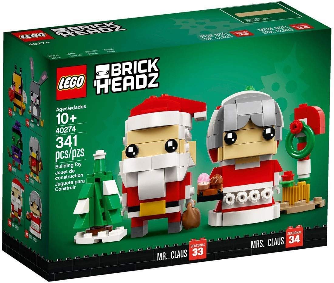 LEGO BrickHeadz Mr. & Mrs. Claus 40274 Building Kit (341 Pieces)