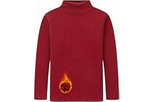 CUNYI Mock Neck Shirts Girls Boys Cotton Thermal Undershirt Long Sleeve Base Layer Tops Tees