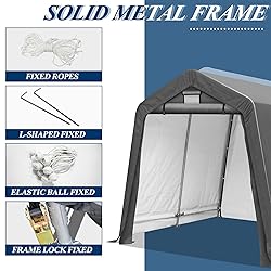COVERONICS 8' x 8' Outdoor Storage Shed - Heavy