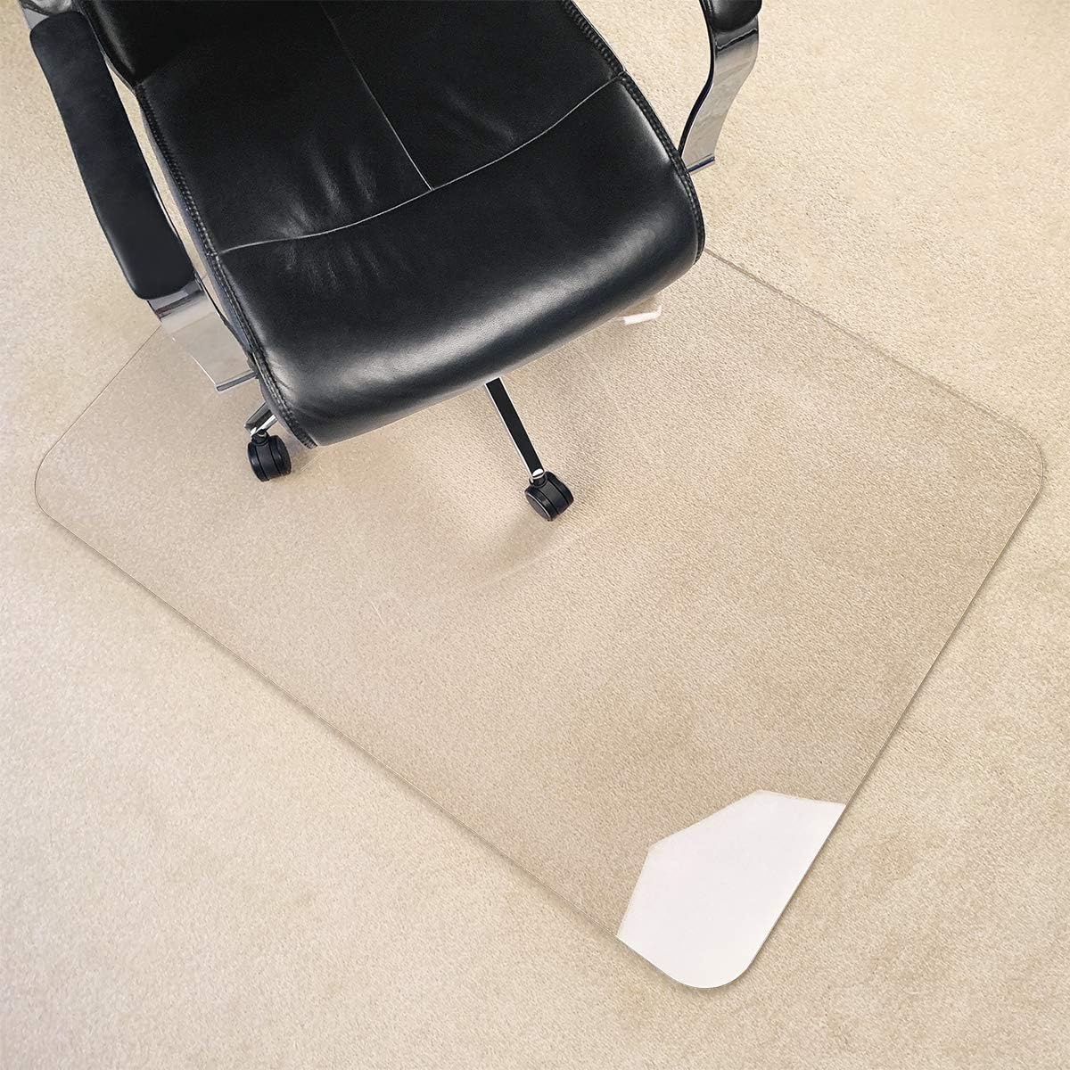 [Upgraded Version] Crystal Clear 1/5" Thick 47" x 35" Heavy Duty Hard Chair Mat, Can be Used on Carpet or Hard Floor : Office Products