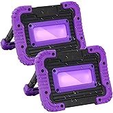 Rechargeable Black Light, Battery Powered Blacklight, Cordless 395nm Ultraviolet Flood Light for Neon Glow Party,Halloween,Bo
