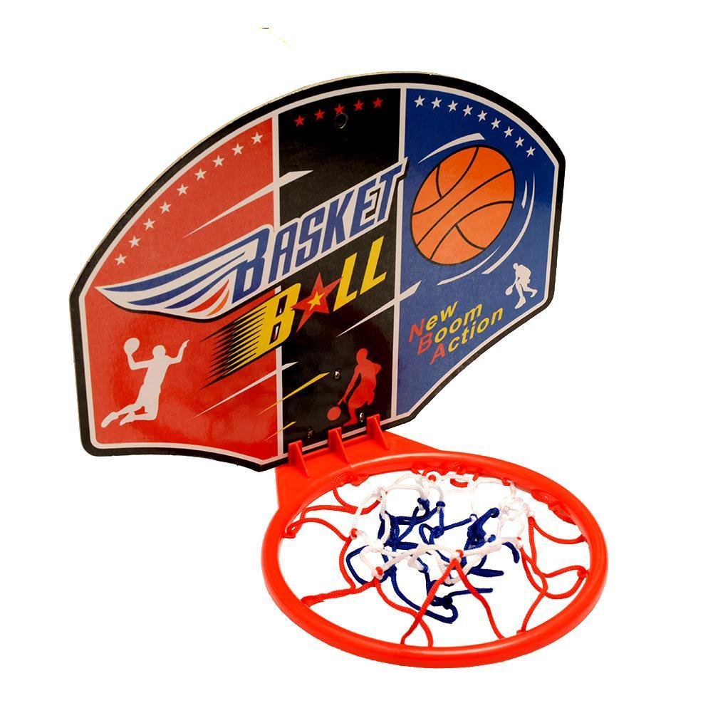 Set de Jouets de Basket-ball Portable Panier de Basket avec Support Ballon