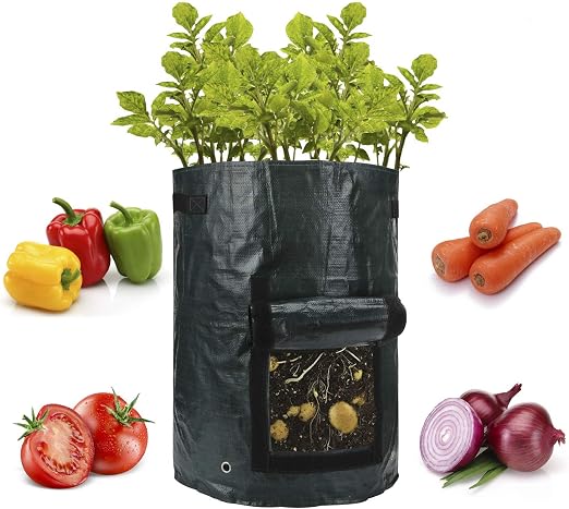 Freyamall 4 Pcs Jardín 10 Galones Tomate Papa Crezca Bolsas con ...