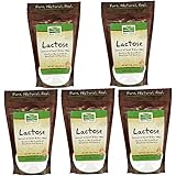 Now Foods Lactose Milk Sugar - 1 lb (Pack of 5)