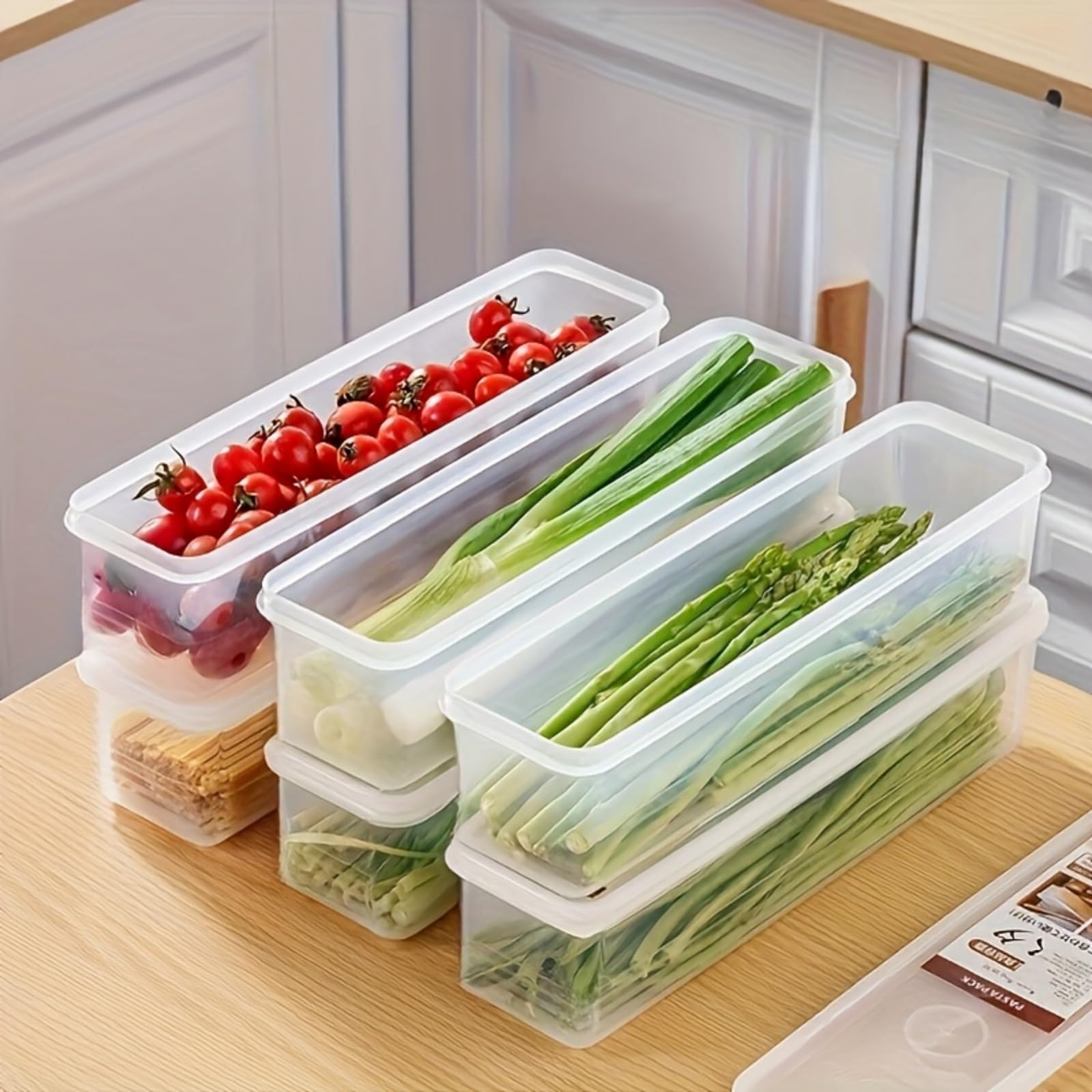 Photo 1 of 3 Pack Stackable Food Storage Containers - 1500ml (51oz) Fridge Organizer with Removable Drain Plate & Lid for Fish, Meat, Fruits, Vegetables?