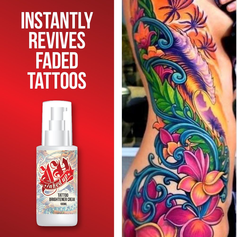 Amazon Com Inked Up Tattoo Brightener Cream Improves Tattoo Colour Vibrant Revitalise Beauty