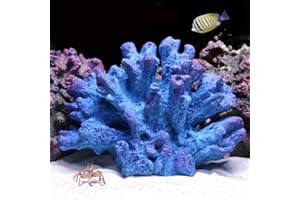 Danmu 1Pc of Polyresin Coral Ornaments, Aquarium Coral Decor 7" x 3 1/3" x 4 7/10" for Fish Tank Aquarium Decoration