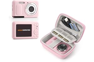 SQERO Digital Camera Case for KODAK PIXPRO FZ55 - with Soft Silicone FZ55 Compact Travel Bag with 3 SD Card Slots,Small Light