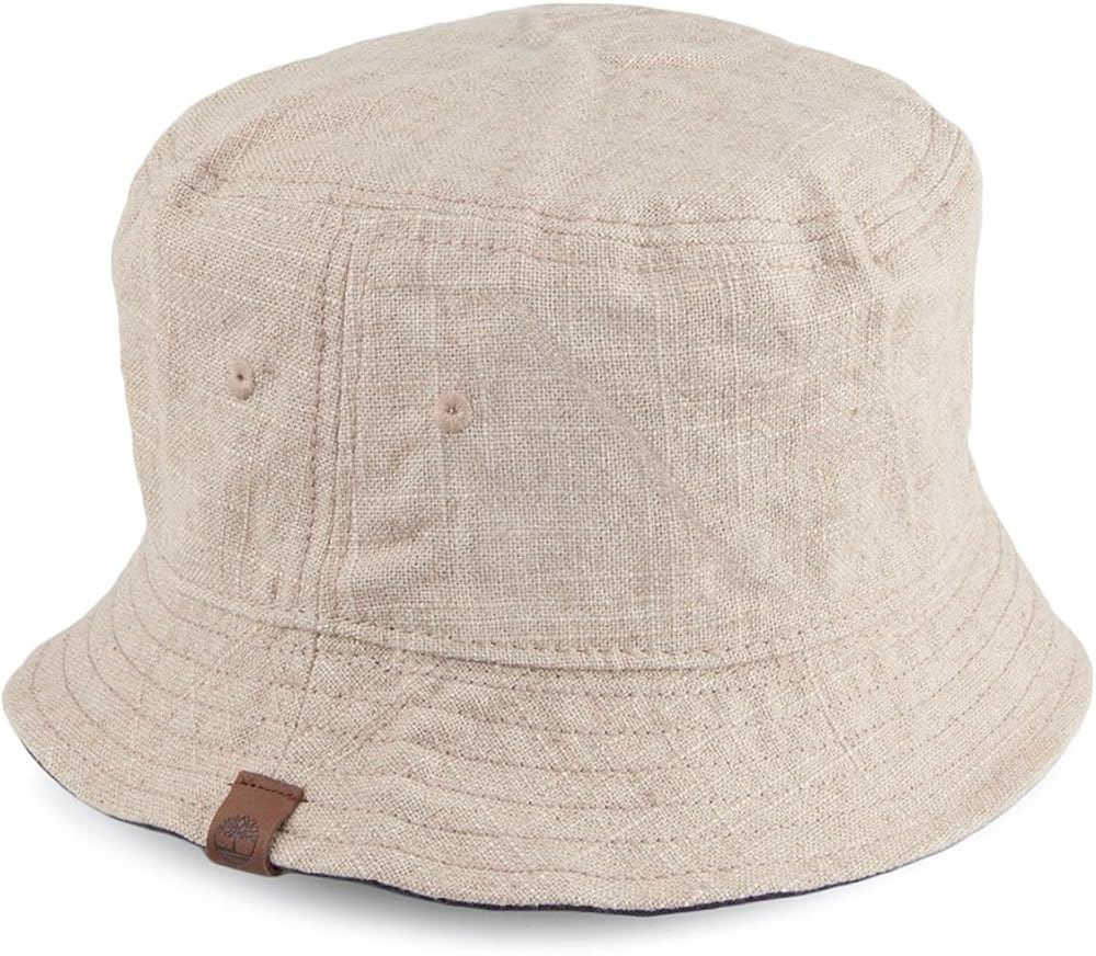 Timberland Hats Reversible Linen Cotton Bucket Hat Sand Amazon.co.uk