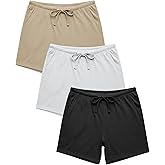 Sexy Basics Women's Lounge & Sleep Shorts | 100% Cotton | All Day Drawstring & Pockets | Multi Packs