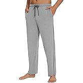 WiWi Viscose from Bamboo Mens Pajama Pants Soft Lounge Bottoms Sweatpants Sleep Pant Drawstring with Pockets S-XXL