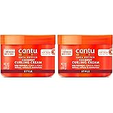Cantu Coconut Curling Cream for Natural Hair with Pure Shea Butter, 12 oz (Pack of 2)
