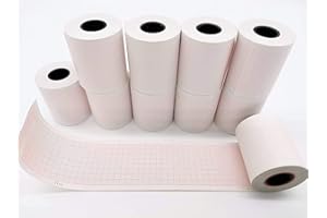 FUYATINA LongTeco 10 Rolls ECG Paper EKG Paper for ECG Machine 50mm x 20 Meters Fit for Edan SE-100, for CONTEC ECG80A and ECG-90A and ECG100G, for Biocare iE 101, and for LIFE PAK 20E, for Burdick EK10