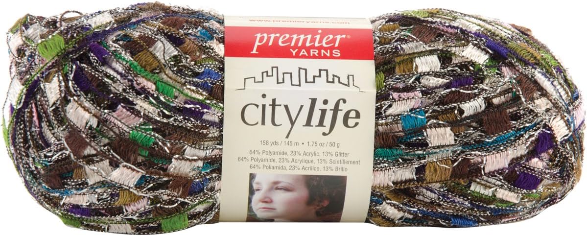 Premier Yarn City Life Ladder Yarn, Hostas, 3 Pack