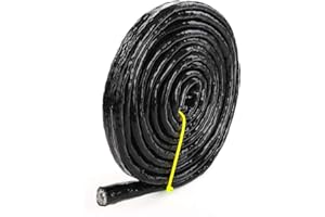 AC PERFORMANCE 3/4" ID Silicone Coated Fiberglass Heat Shielded Fire Sleeve for Hose Lines & Electrical Wiring, Black, 10 Feet