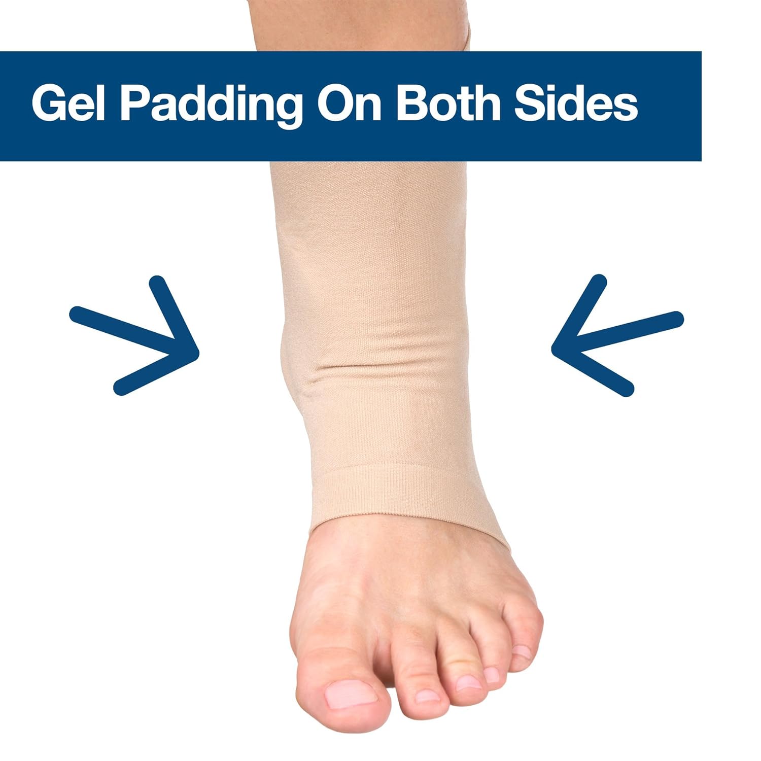 ZenToes Ankle Bone Protection Socks Malleolar Sleeves with Gel Pads for Boots, Skates, Splints, Braces - 1 Pair: Industrial & Scientific